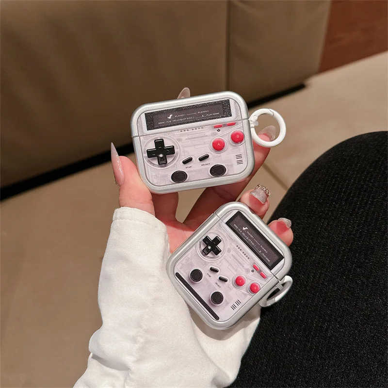 

Button Game Console Case for AirPods Pro2 Airpod Pro 1 2 3 Bluetooth Earbuds Charging Box Protective Earphone Case Cover