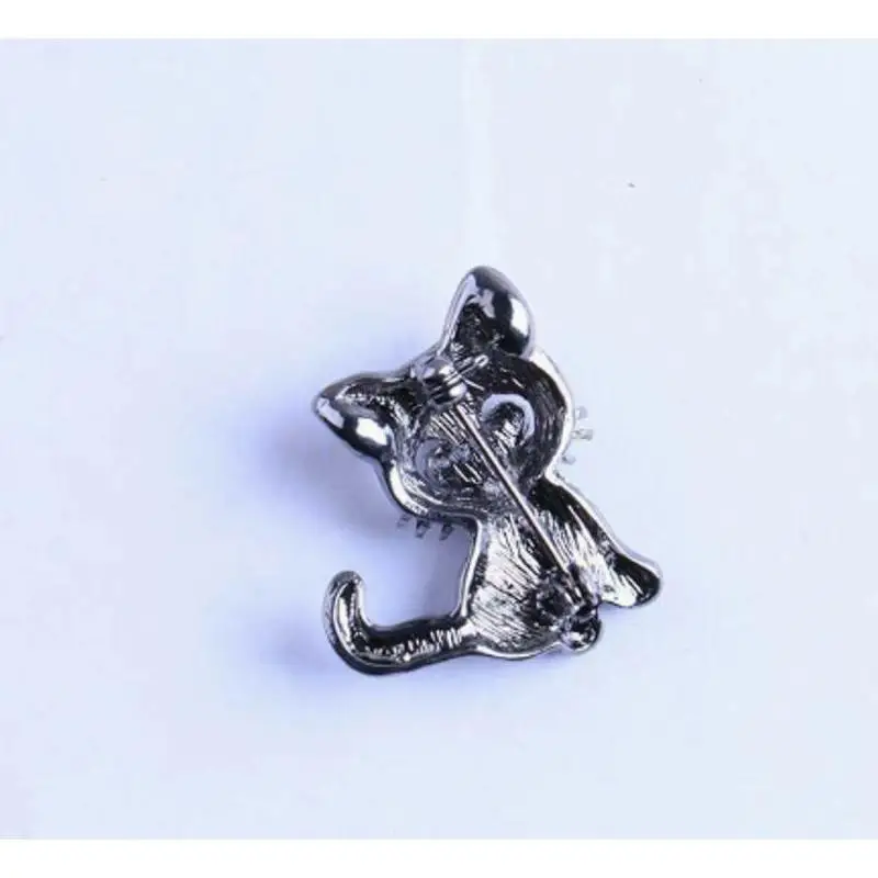 Creative New Party Pin Black Animal Brooch Cute Cat Clothing Pin Garment Women Suit Clips Antique For Jewelry Accessories