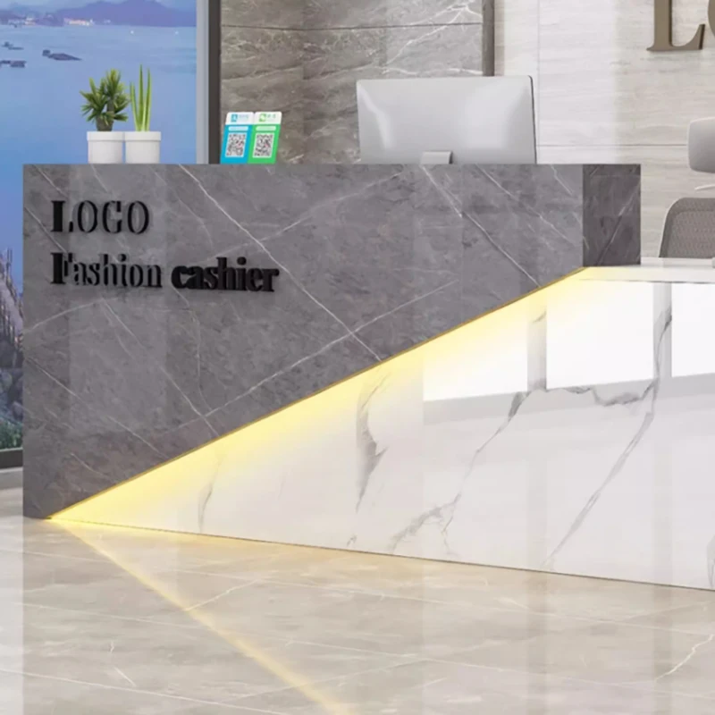Profissional Modern Reception Desks Nordic Luxury Beauty Salon Reception Desks Display Design Mostrador Commercial Furniture