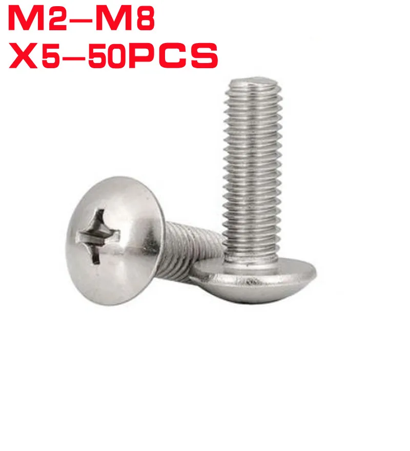 A2 304 Stainless Steel Flanged Hex Head Screws – Phillips Drive, M3 To M6, Various Lengths (6mm-60mm), Pack