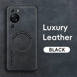 Luxurious Sheepskin Magnetic Leather Phone Case with MagSafe Compatibility for Nova 11 Pro (Black)
