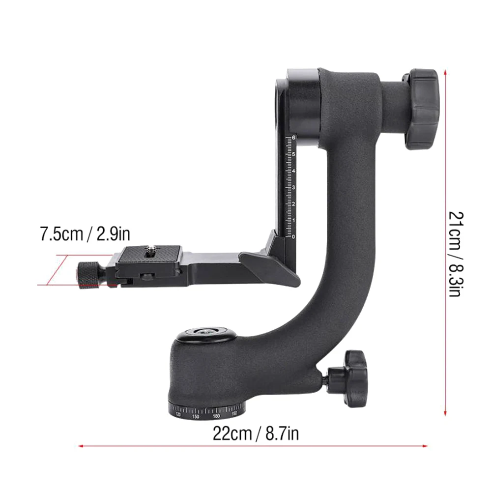 Photography Gimbal Tripod Head Monopod Aluminum Alloy Telephoto Lens Bird Head for Professional Photography Supplies