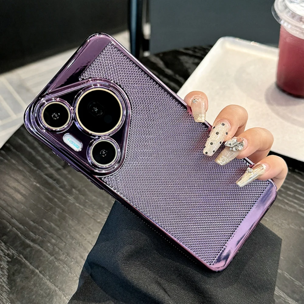 Luxury Electroplating Glossy Armor Case with Ultra Cooling Mesh Breathable Design