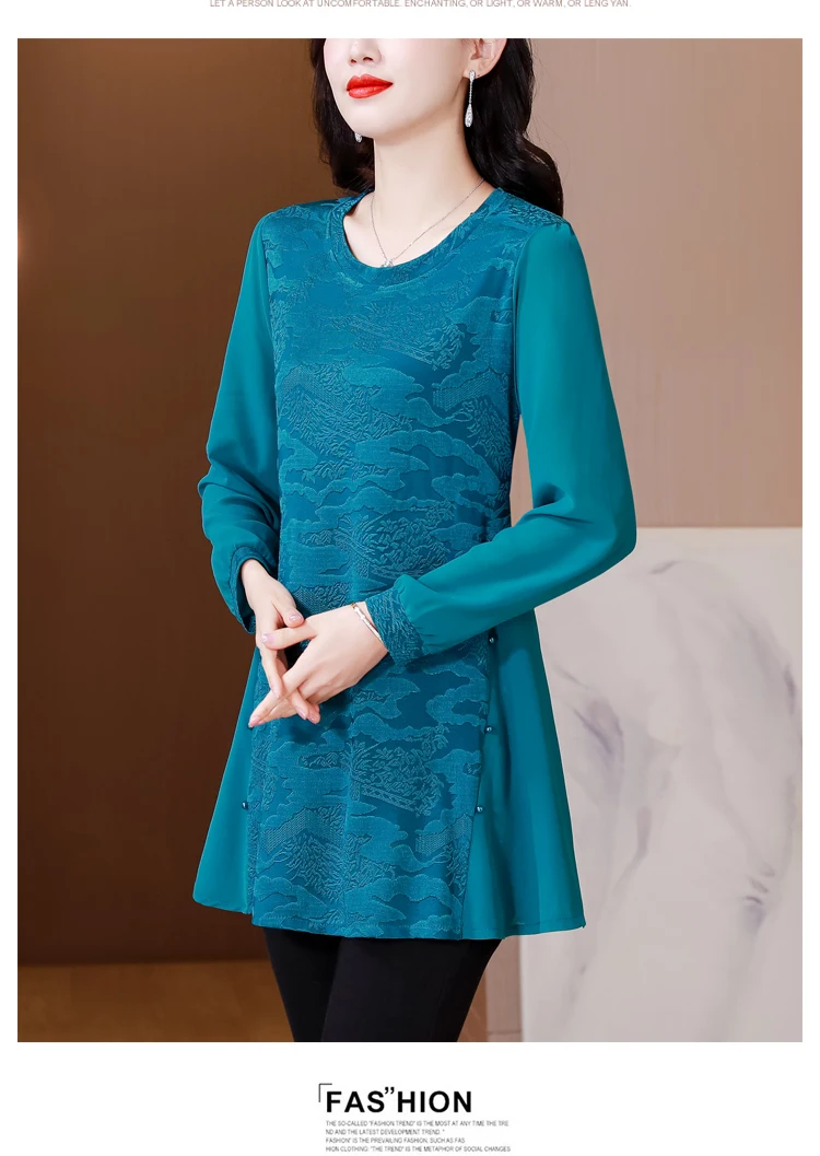 L-5XL Loose Clothes 2024 Women Spring Long Sleeve Elegant Ruffles Shirts Casual Retro Floral Tunic Peplum Tops And Blouses