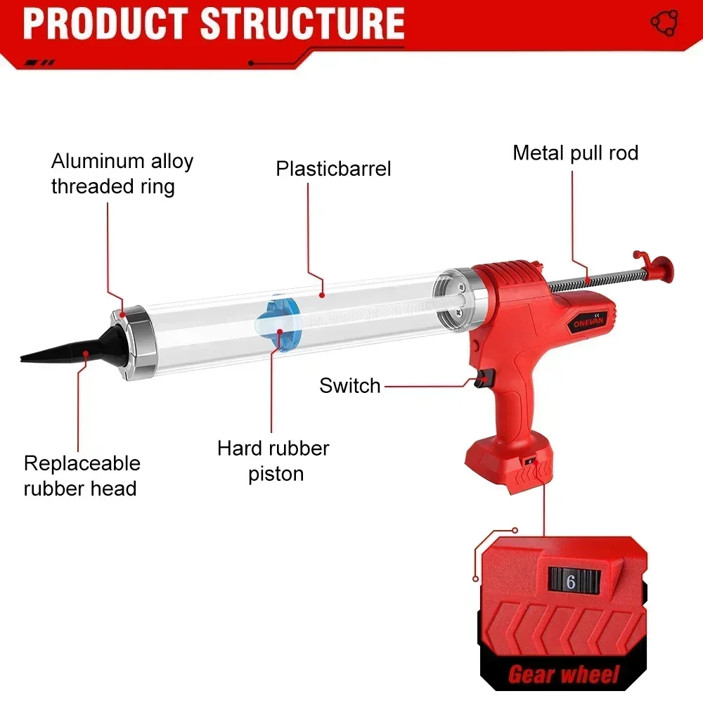 Cordless Glue Gun 10000N Electric Portable Rechargeable For Makita 18v Battery