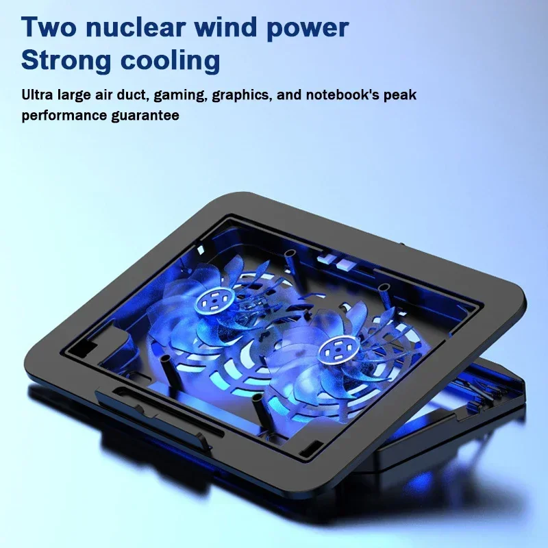 7 Height Adjustable Air-cooled Cool Wind Gaming Laptop Cooler Large Size For 12-17'' Tablet Notebook Cooling Pad 1200_voghion.com