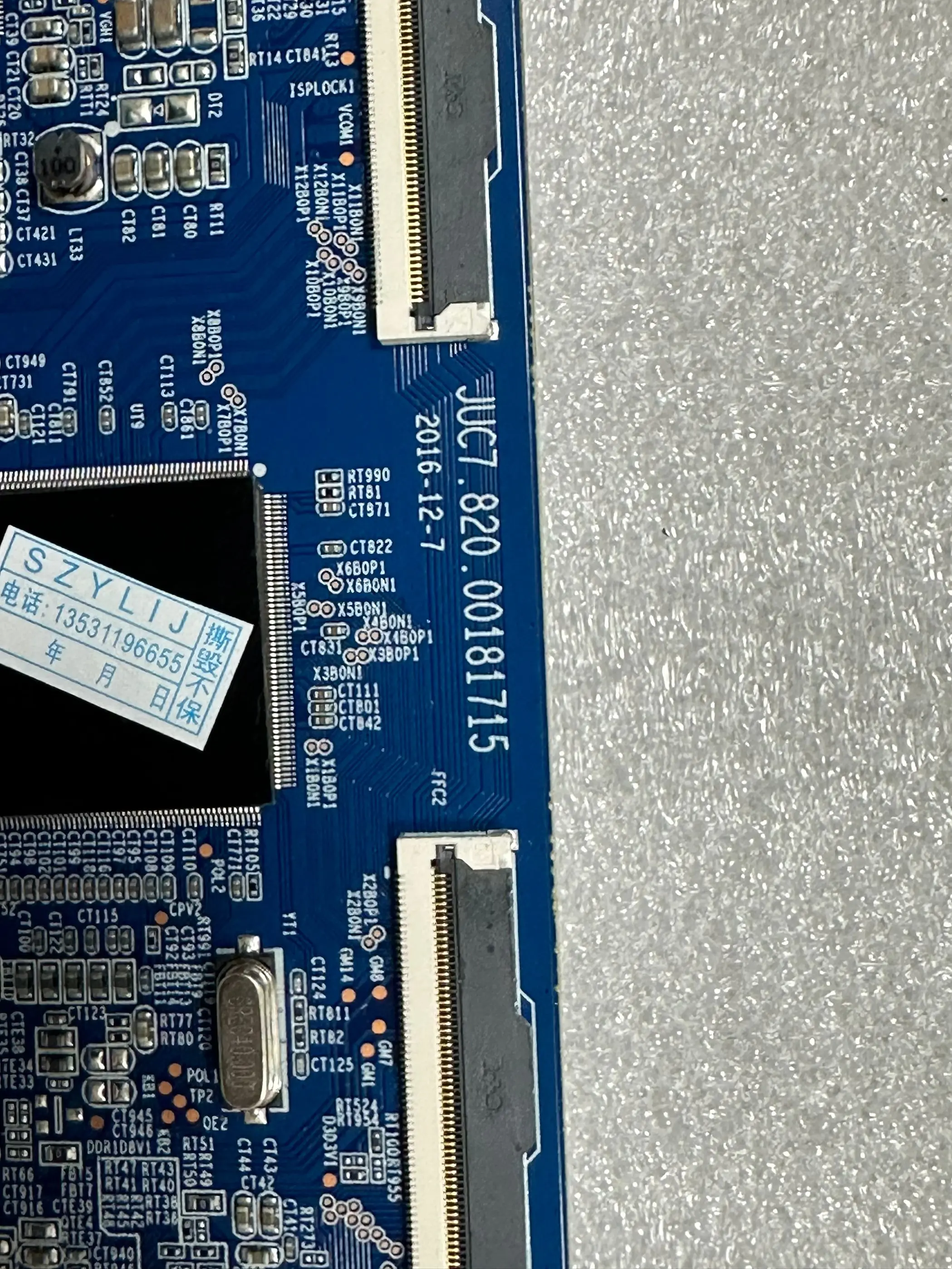 Original JUC7.820.00181715 logic board with T500QVN03.8 screen spot