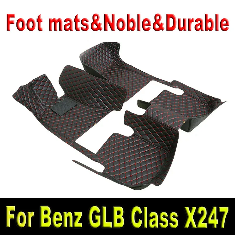 

Car Floor Mats For Mercedes Benz GLB Class X247 Five Seats 2019 2020 2021 2022 Custom Auto Foot Pads Carpet Accessories