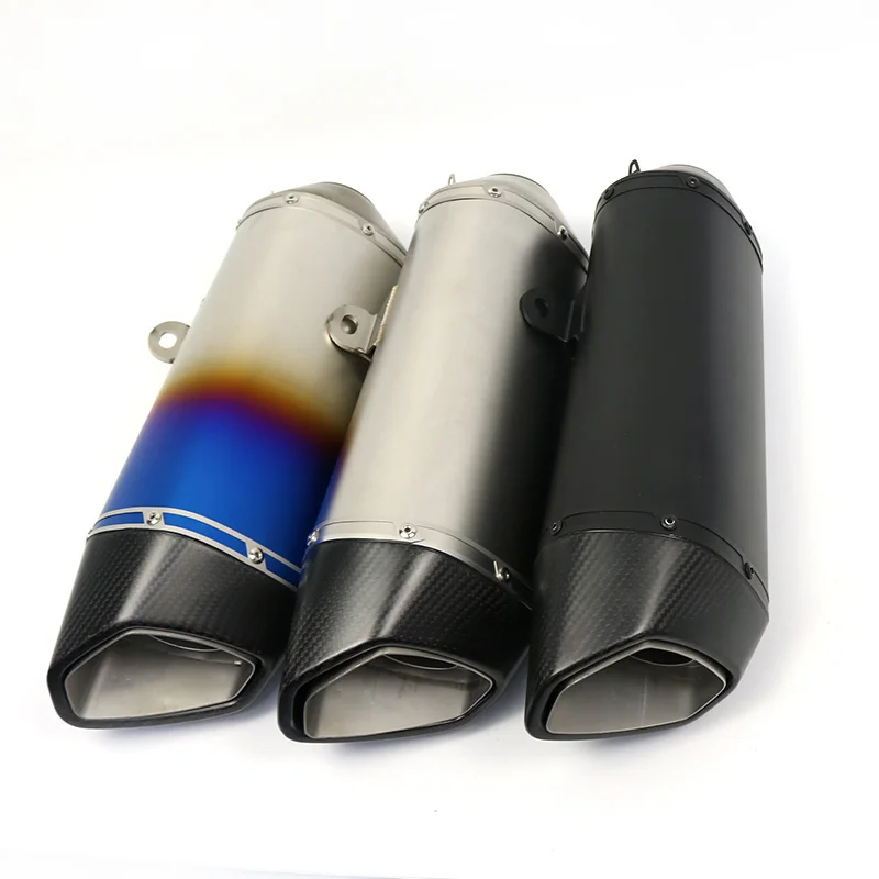 

60mm Motorcycle exhaust pipe with DB killer Motor Exhaust Pipe Muffler Carbon Fiber GP-project Scooter s1000rr R6 R3 R1 FZ6 Nmax