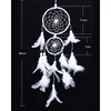 White Second Ring Dreamcatcher Home Hanging Wedding Celebration Decoration Feather Handicraft Wind Chimes Pendant Gift 6