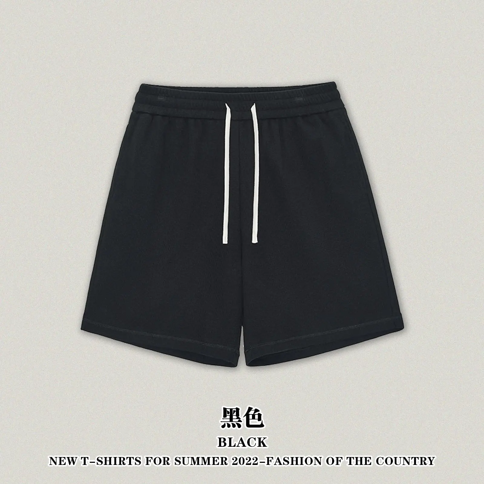 Men's New Summer HeavyWeight 330GSM Cotton Waffle Shorts For Male Unisex High Street Y2K Casual Fashion Design Loose Solid Pants