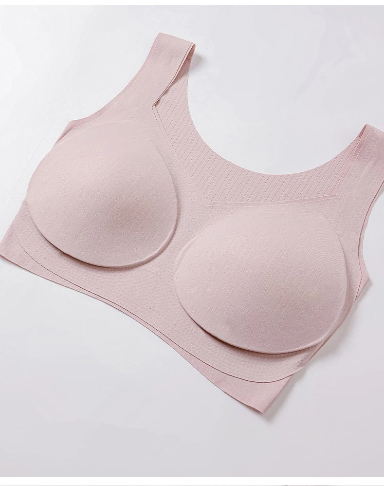 Comfortable Womens One-Piece Bra - Traceless Fixed Cup Sports Vest