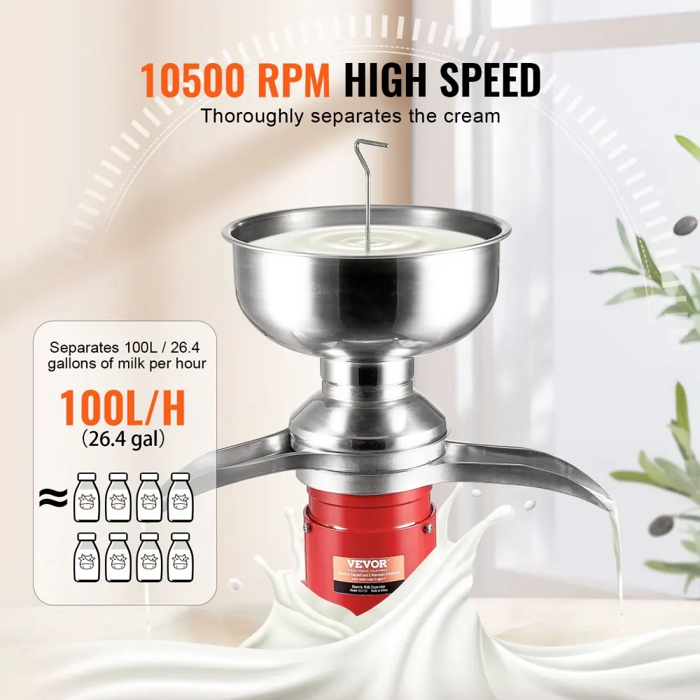 High Efficiency Electric Milk Cream Separator Machine