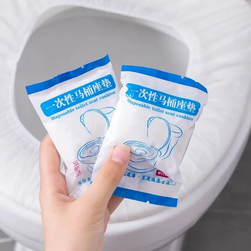 Portable Toilet Seat Cover Disposable Non-woven Fabric Women Travel Camping Hotel Bathroom Degradable Waterproof Closestool Mat 5