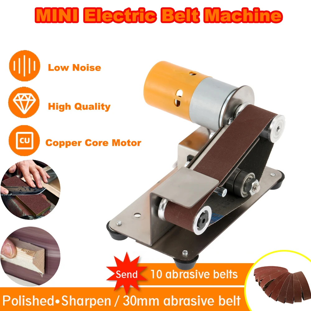 Knife Sharpening Small Mini Desktop Electric Knife Sharpener  Multifunctional Household Belt Machine For Polishing And Polishing -  Polisher - AliExpress