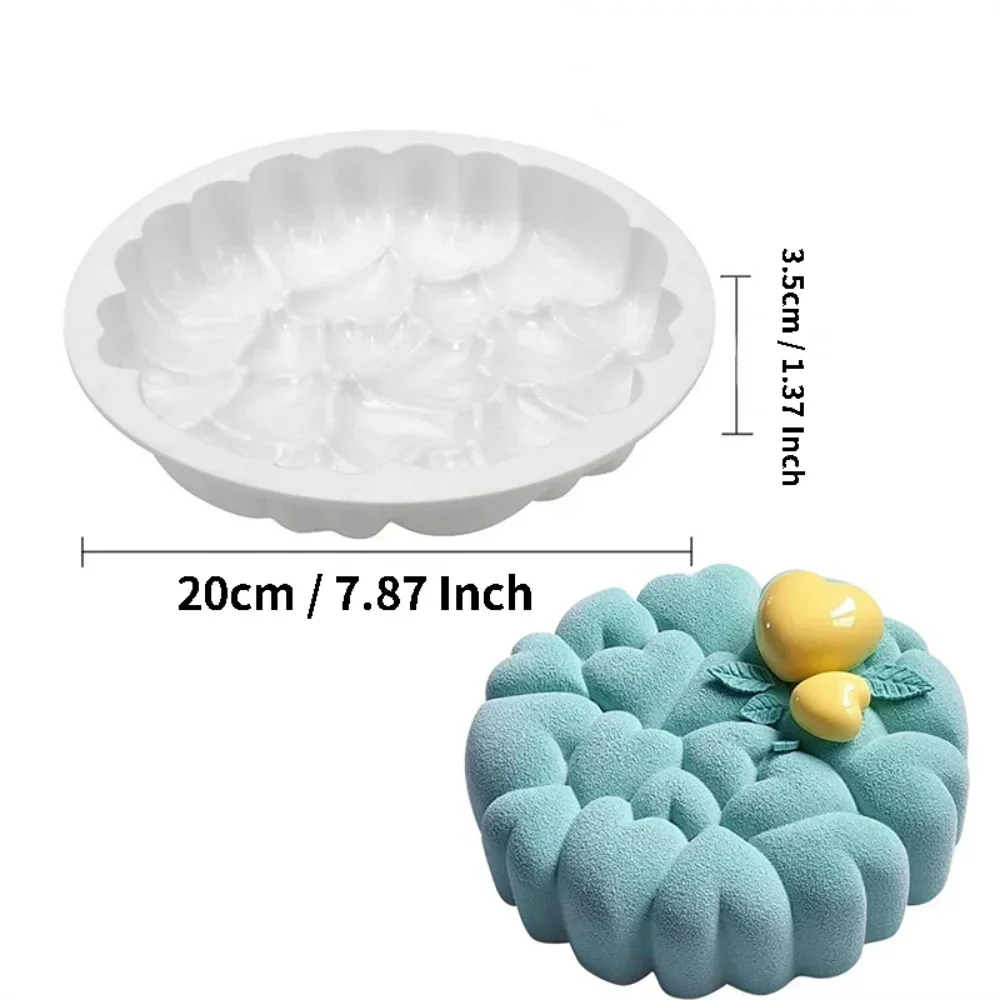 Heart Shaped Silicone Cake Mold - Chocolate Mousse Dessert Baking Pan For Valentine's Day, Fondant, DIY Treats