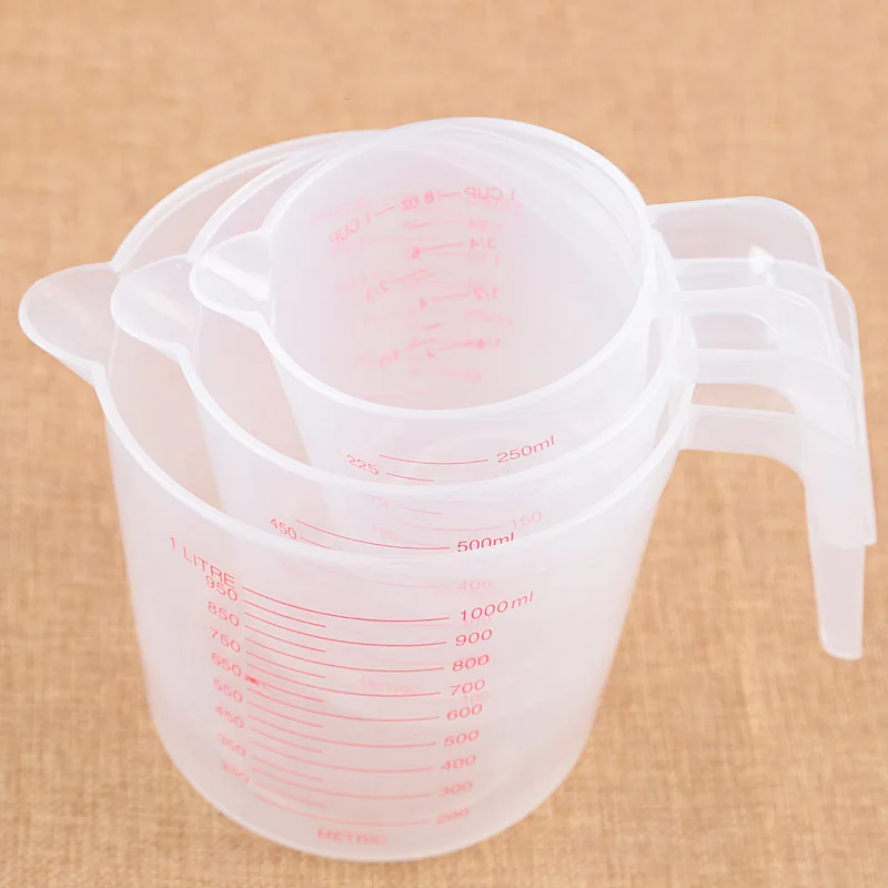 Transparent Plastic Graduated Measuring Cup  Silicone Liquid Measuring Cup  - Measuring Cups & Jugs - Aliexpress