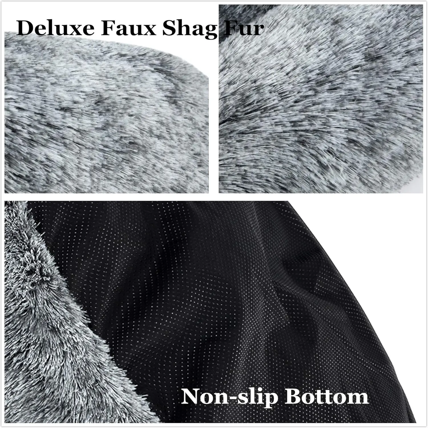 Soft fur pet bed in gradient tones