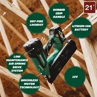 Metabo HPT Cordless 18V MultiVolt™ Framing Nailer Kit | 21 Degree Magazine | Round Head Nails from 2-Inch up to 3-1/2-Inch 2