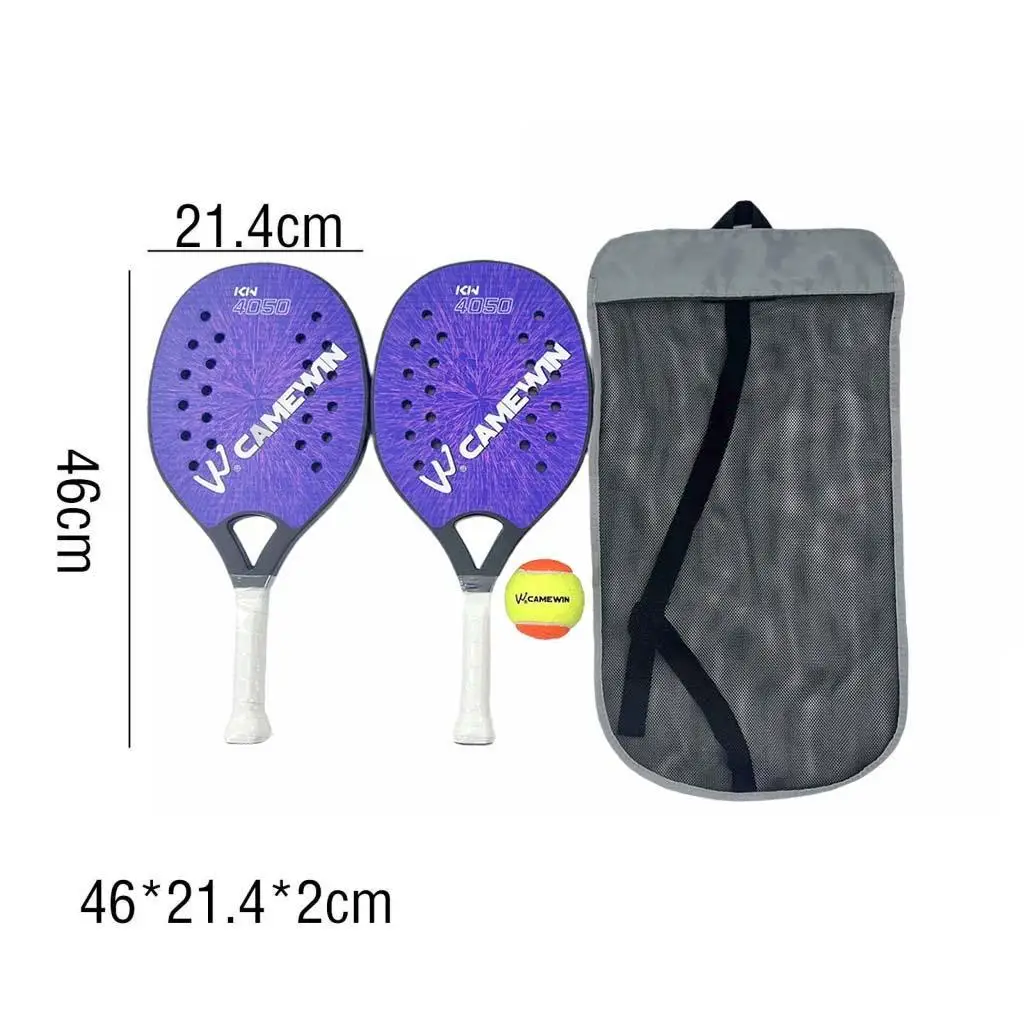 1 Pair Beach Tennis Rackets for Child EVA Core Portable Lightweight Beach Tennis