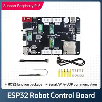 Scheda di controllo Micro ROS Modalità ESP32 ROS2 con modulo di azionamento motore sensore di attitudine IMU a 6 assi per kit auto robot Raspberry Pi 5