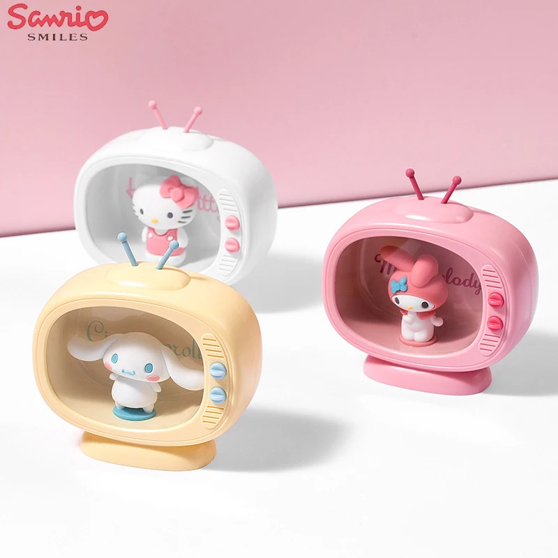 

Sanrios аниме Hello Kittys Cinnamoroll My Melody Night светильник Kawaii, Модный женский декор, ночник, украшение, милый подарок