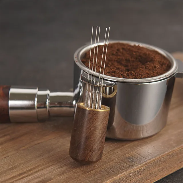 Even Espresso Extraction with Leeseph Coffee Stirrer Distributor Needle Coffee Powder Tamper WDT Tool Stainless Steel Coffee Stirring Barista Accessories
