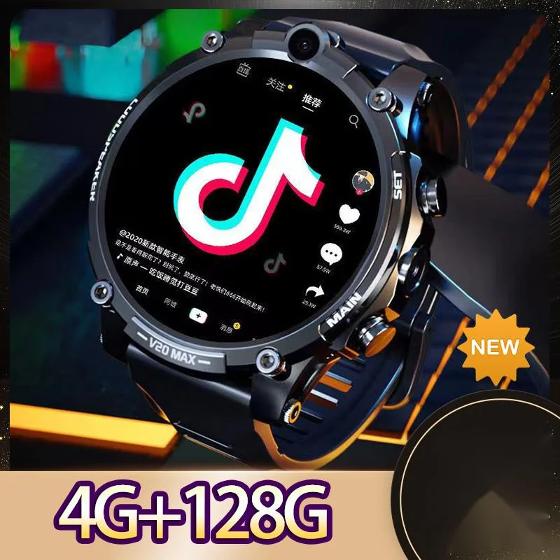 

2023 New 4G Smart Watch Support SIM card 4GB 128GB 1.6 inch IPS Screen GPS Wifi 1000Mah Li-Battery Smartwatch Heart Rate Camera