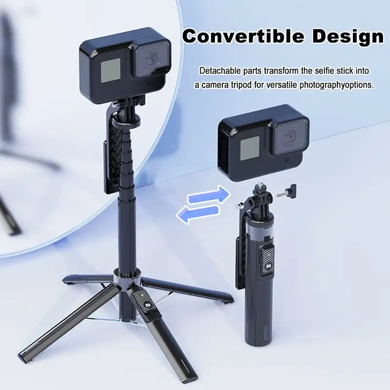 P130/P135 Selfie Stick 1.35m Extendable Four-Legged Stable Rechargeable Wireless Remote for Live
