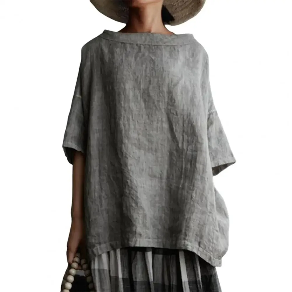 Cotton Linen Summer Blouse for Women