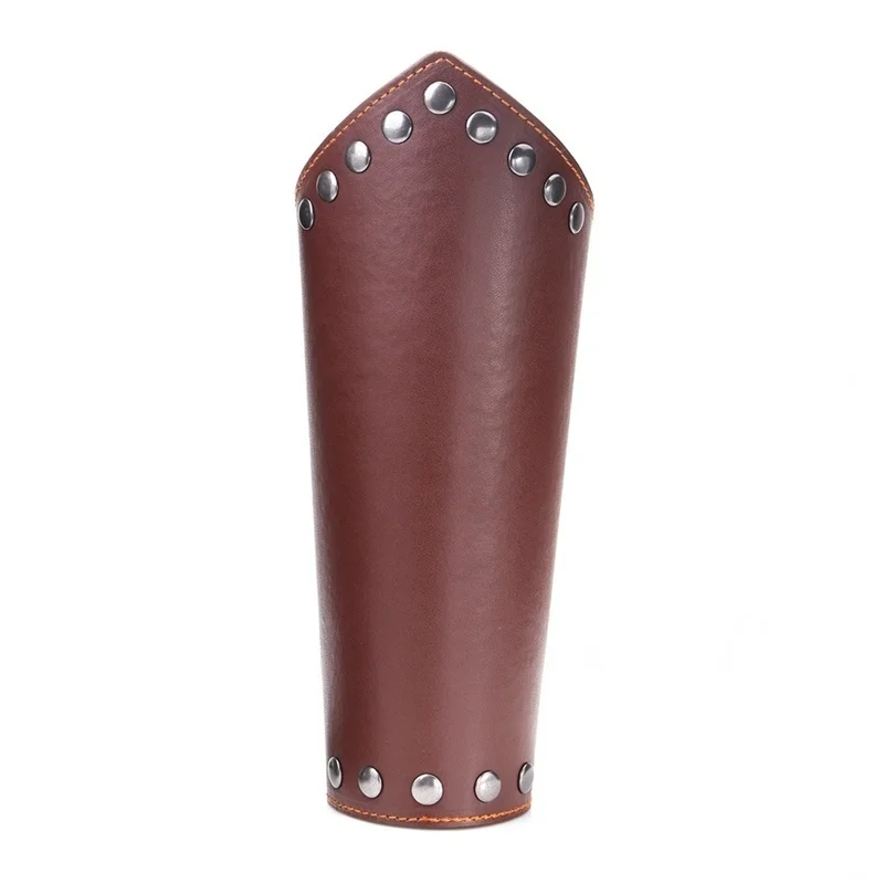 1 PC Cosplay Props faux leather bracer Men Arm Armor Cuff String Steampunk Vintage Medieval Gauntlet Wristband Bracelet