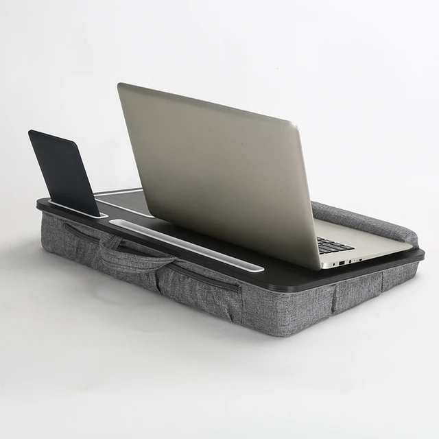 Lap Laptop Desk Portable Lap Desk with Pillow Cushion, Fits Up to