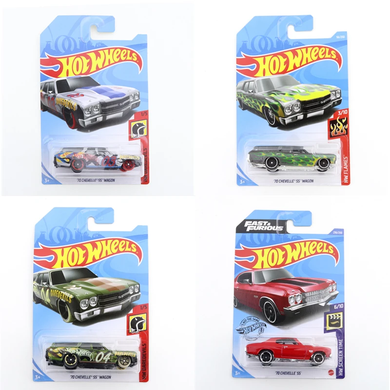 

2021 оригинальные горячие колеса Мини Сплав купе 70 CHEVELLE SS WAGON 1/64 Металл литье под давлением модель автомобиля детские игрушки подарок