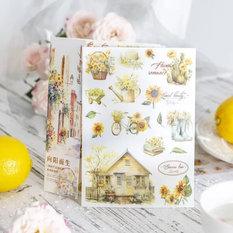 2Sheets Transfer paste Your life dream INS life Handbook Decoration Comfortable Garden Flower Diary Scrapbook cut 177*116mm