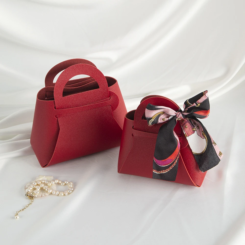 50 Stück/Lot Weihnachts-Leder-Geschenktasche mit Schleife, Schmuckbeutel für Ringe, Ohrringe, Armbänder, Anhänger, Verpackungsbeutel, Hochzeits-Süßigkeiten-Aufbewahrung – Detail 10