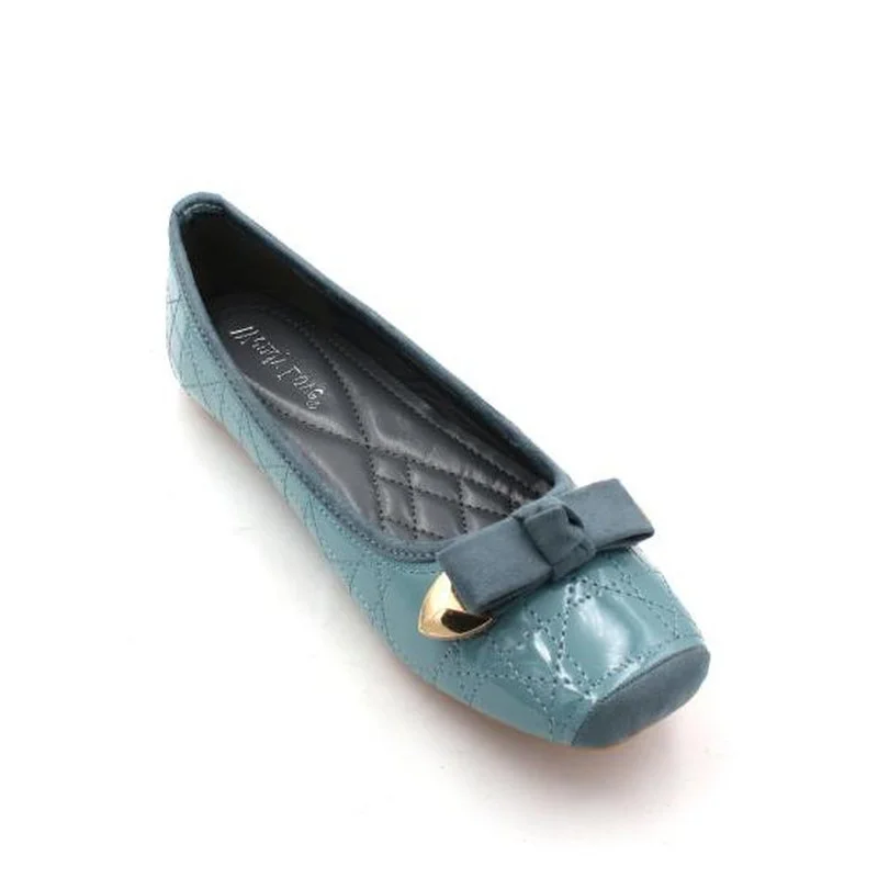 Plus Size 35-41 Women Flats Shoes 2023 Spring Woman Slip on Loafers Square Toe Butterfly-knot Ballet Flats Lady Shoes 4