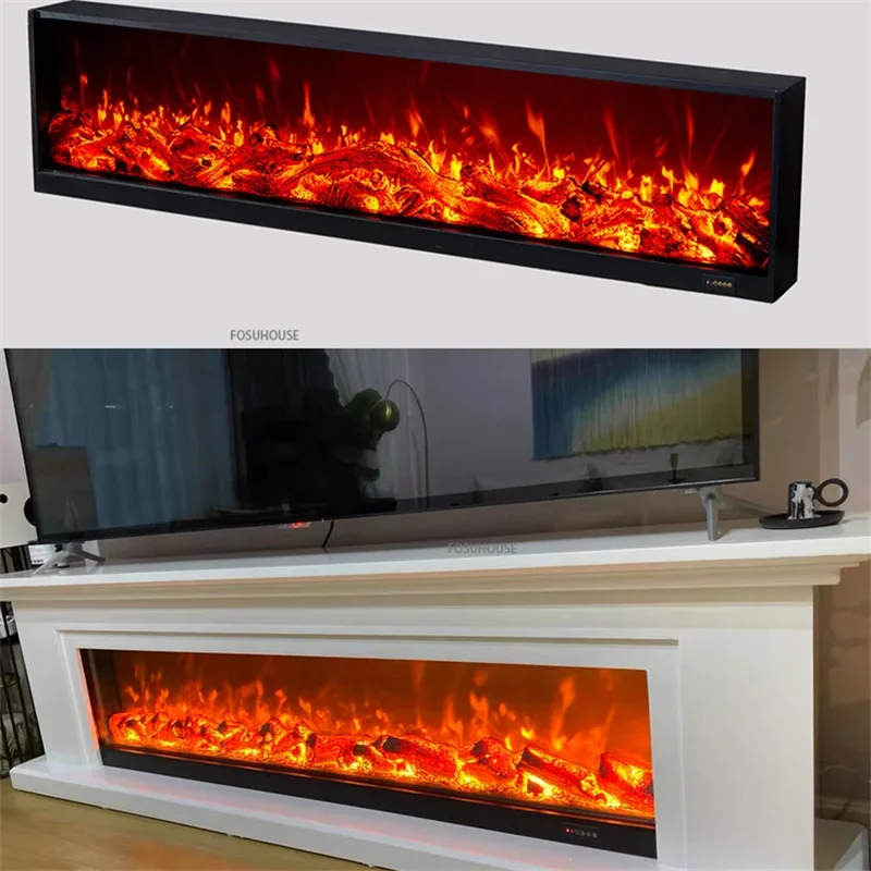 Fireplace Core for Restaurant Home Decoration 3D Simulation Electric Flame Living Room Embedded TV Stand Fireplaces