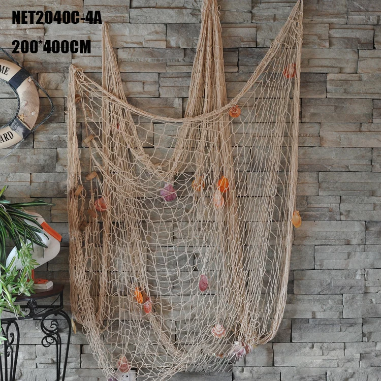 Mediterranean Style Decorative Fishing Net Wall Hanging Decor Nautical  Marine Accessories For Home Decoration Fishnet Blue Mesh - Wind Chimes &  Hanging Decorations - AliExpress