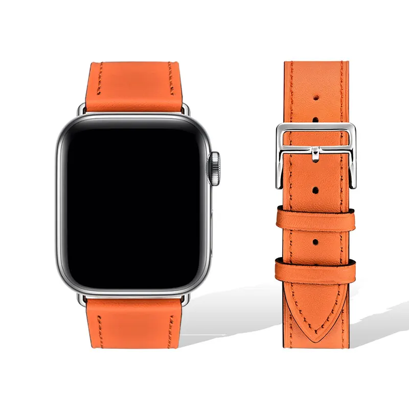

Leather Loop Strap For Apple Watch Band 44mm 40mm 41mm 45mm 42mm 38mm Sport Bracelet Correa For iWatch Series 3 4 5 6 SE 7
