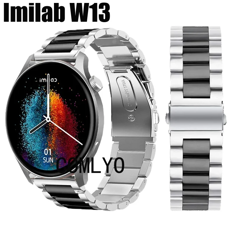 

Metal Band For IMILAB W13 Smart Watch Strap Stainless Steel Bracelet Men Belt