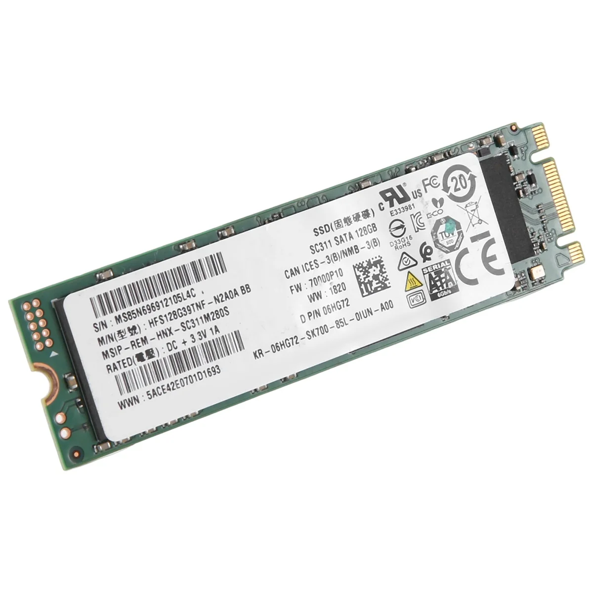 ũž Ʈ ǻͿ HFS128G39TNF-N2A0A, SK ̴н SC311 128GB SATA SSD, BB M.2 SSD, 6Gbps, 2X