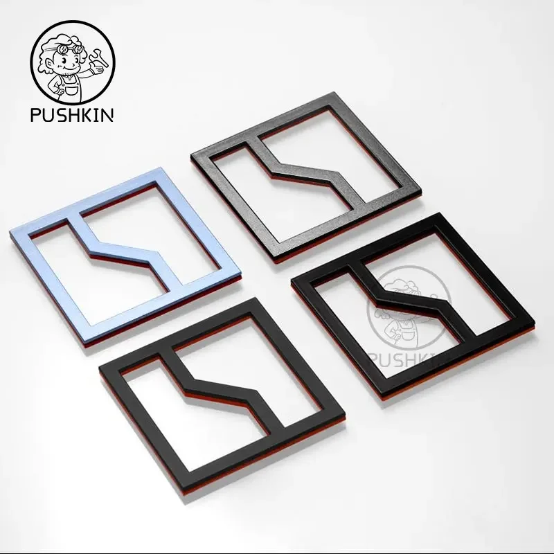 

For Geely Zeekr 001 2021-2024 Accessories 1pcs Black Look Trim Car Front Machine Panel Logo Cover Decor Sticker Frame Garnish