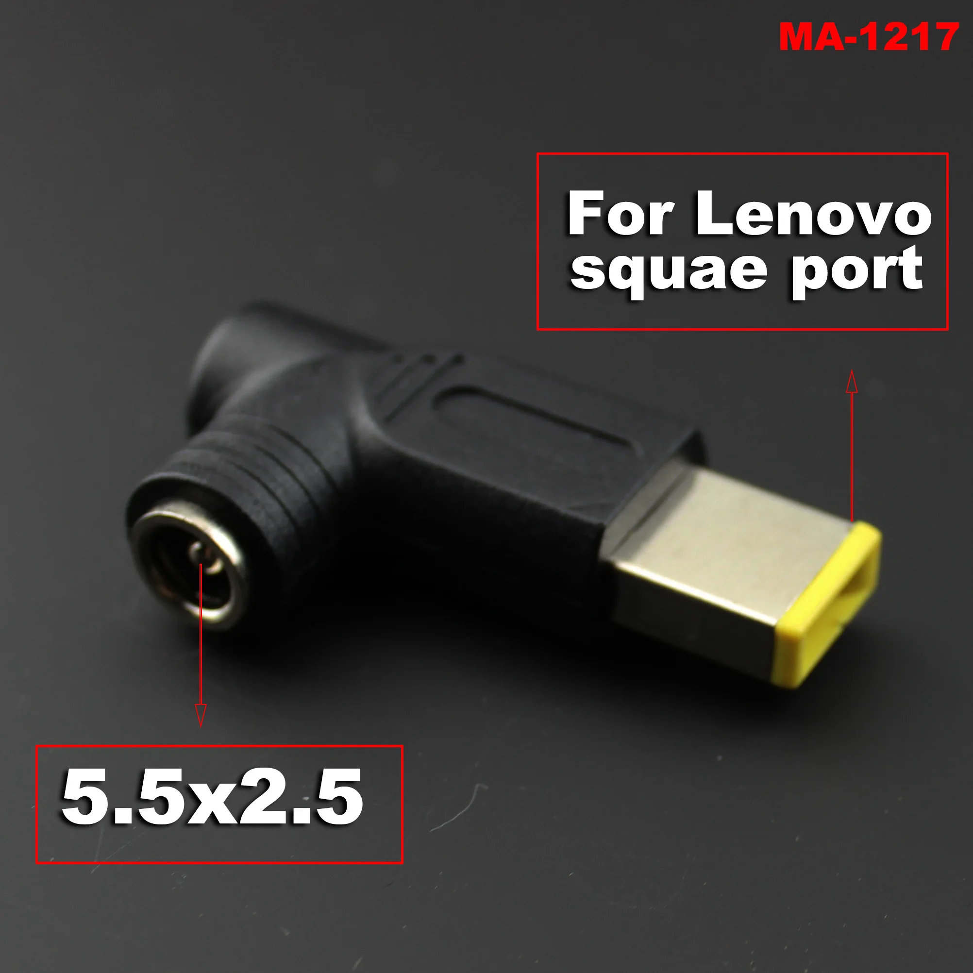 

1pcs Male For Lenovo Ultrabook square port power adapter notebook adapter 5.5x2.5mm female round mouth to square mouth MA-1217