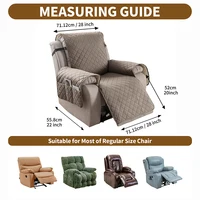 1 Seater Waterproof Quilted Anti-wear recliner sofa covers Pet Dog  Sofa Mat Solid Color Sofa Covers 2