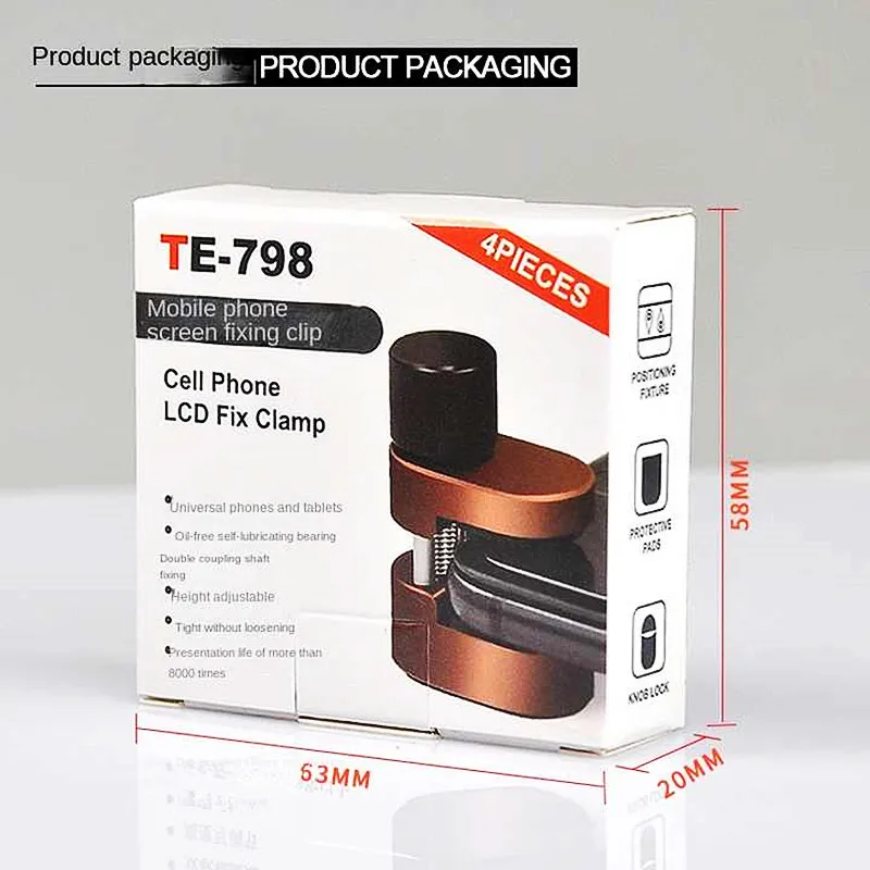 TE-798 4PCS Universal LCD Screen Fixed Repair Clips for Mobile Phone Tablet Maintenance Screen Pressing Fixing Clips