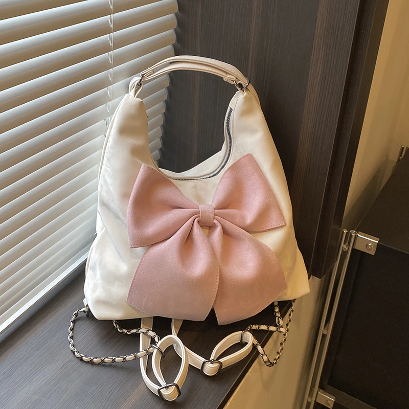 

Fashion Womens Purses and Handbags PU Leather Hobo Bags Top Handle Shoulder Bag with Cute Bow Knot Trendy Crossbody Purse Tote
