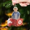 1pc 2D Custom Photo Ornament Personalized Acrylic Hanging Decor Car Accessories Christmas Tree Decoration Gift for Couple Family