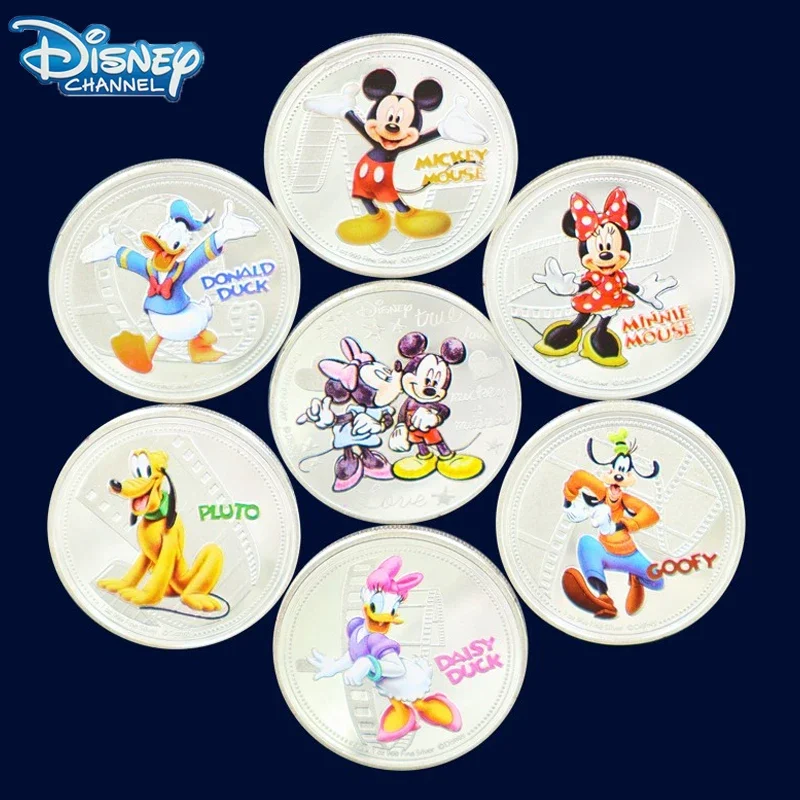 

Disney Mickey Mouse Mickey Commemorative Coin Cartoon Peripheral Collection Coin Donald Duck Children's Toys Gift Letter Coin