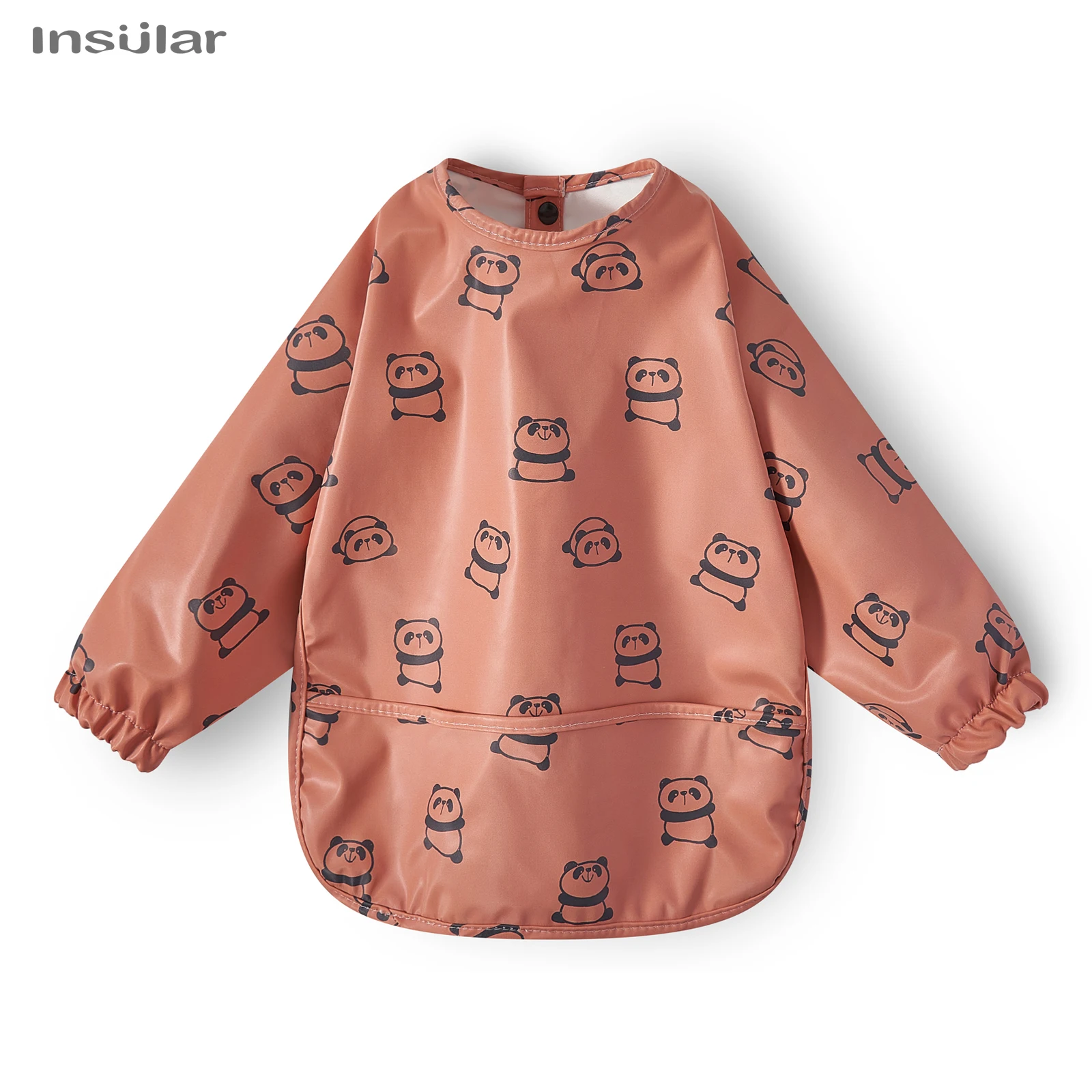 Waterproof Long Sleeve Baby Feeding Bib with Pocket