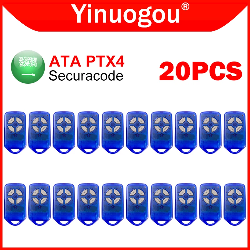 

20 шт. ATA PTX4 Securacode пульт дистанционного управления для гаражных ворот 433,92 МГц, замена подвижного кода ATA PTX-4, контроллер открывания гаражных ворот